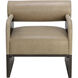 Coburn Dark Brown / Sahara Sand Leather Lounge Chair